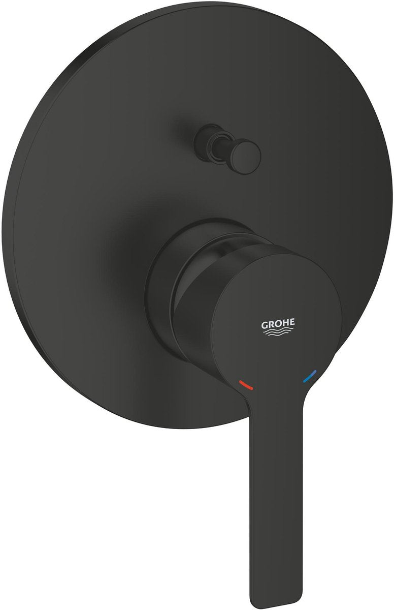 Grohe lineare nuovo attacco miscelatore vasca – deviatore 2 vie – Silkmove – nero opaco