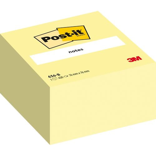 Cubos de colores post-it 636-b-p 76 x 76 mm amarillo 450 hojas