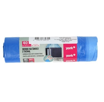 Bolsas de basura 60 litros con banda de tiro 10 en rollo