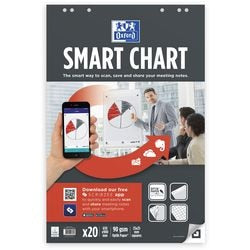 Lavagna a fogli mobili oxford smart chart bianca, confezione da 3