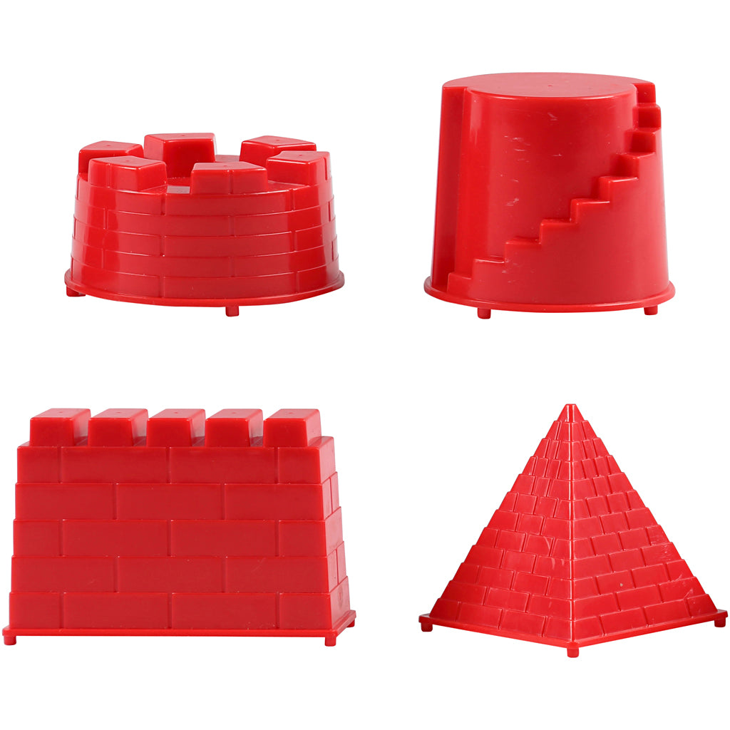 Stampi Sandy Clay®, castello, misura 5,5-8,5 cm, 4 pezzi 1 scatola