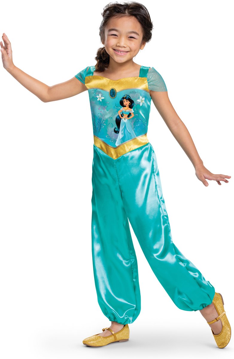 Disfraz princesa disney - aladdin, jasmine basic plus, talla m (7-8 años), niña