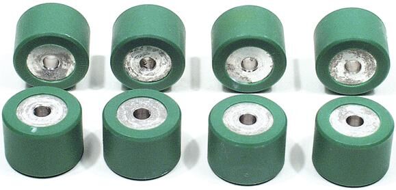 Set nucleo rulli Polini variomatic 28x20 mm, 28,2 gr, 8 pz.