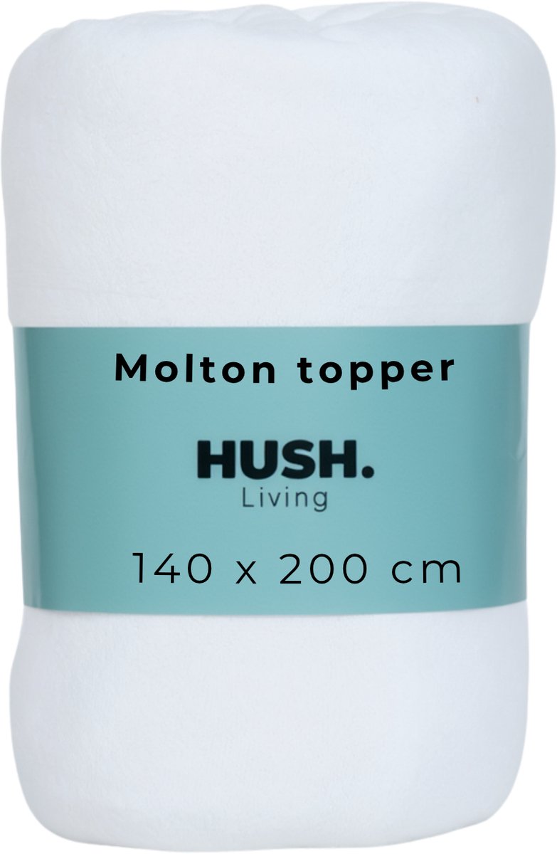 Cállate. living hush living molton topper protector - 80% algodón 20% poliéster - excelente absorción de la humedad - dimensionalmente estable - comodidad y protección duradera - 140x200+15cm