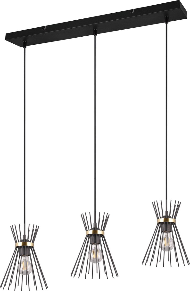 Lampada a sospensione con asta Rl live your light reality - oro nero