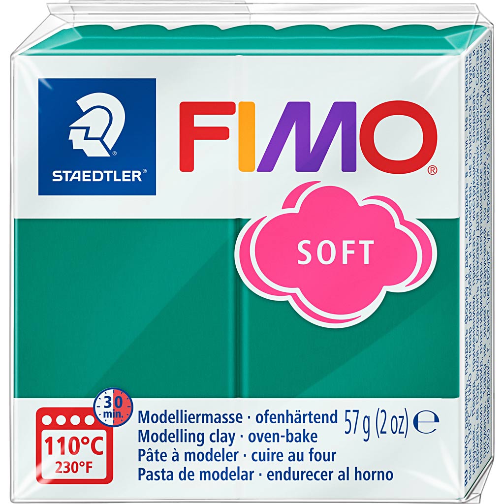 Fimo® morbido, smeraldo, 57 gr 1 scatola