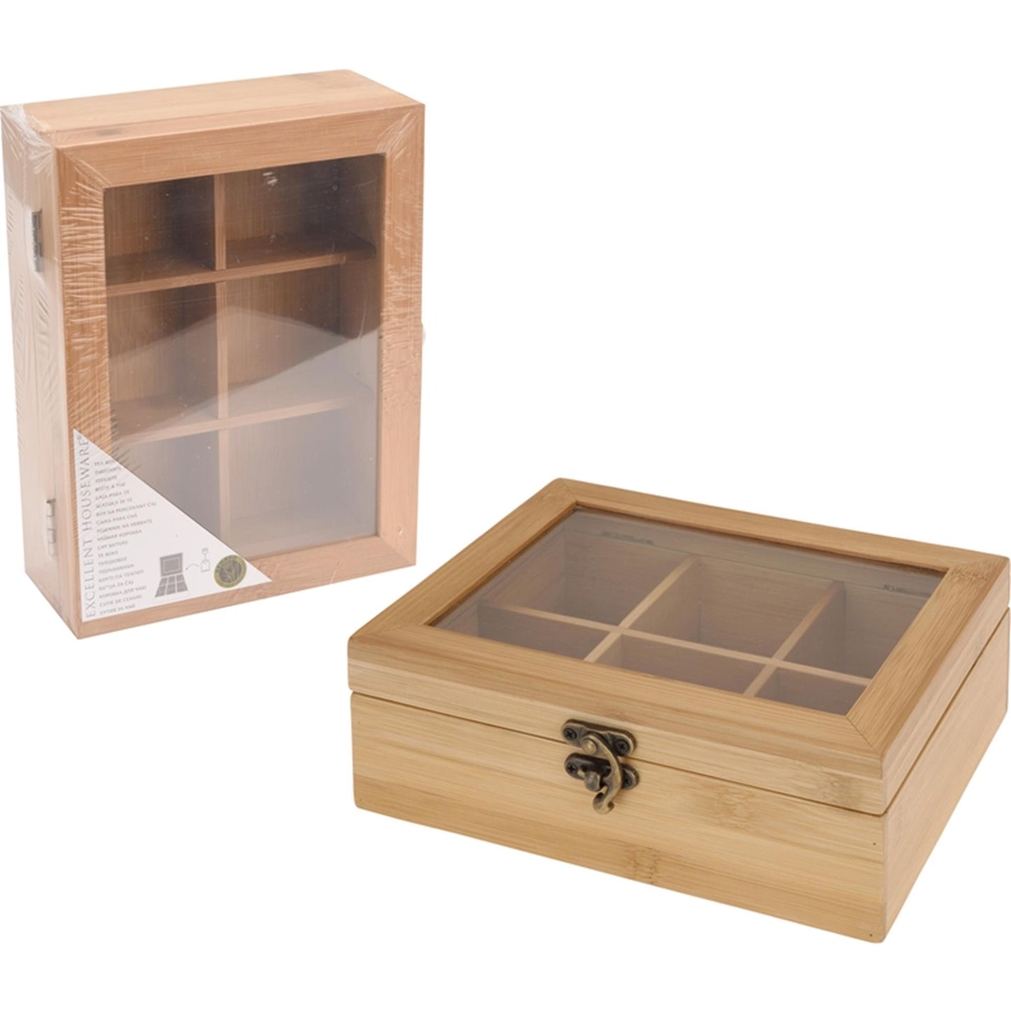 Eccellente Casalinga Houseware Bamboo Teaist 6-Compartment