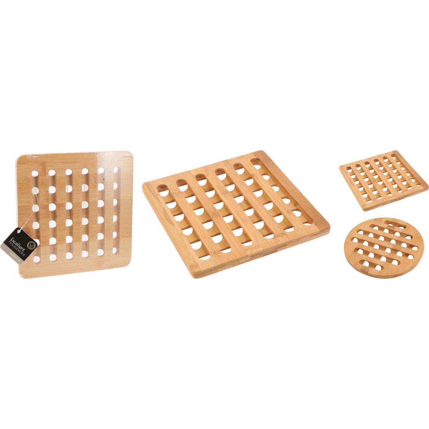 Eccellente sottobicchiere casalingo in bambù fsc 20x20cm