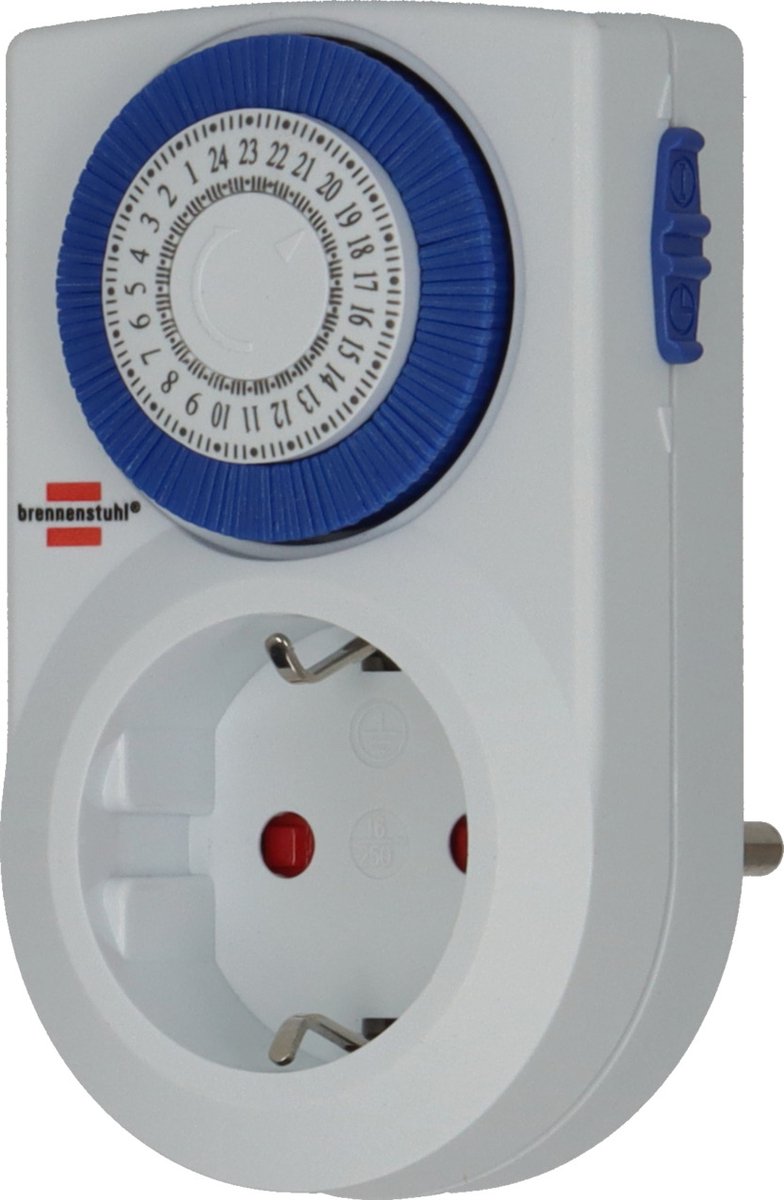 Brennerstuhl timer mmz 20, timer meccanico, presa a muro (timer giornaliero, con maggiore protezione da contatto per interni)
