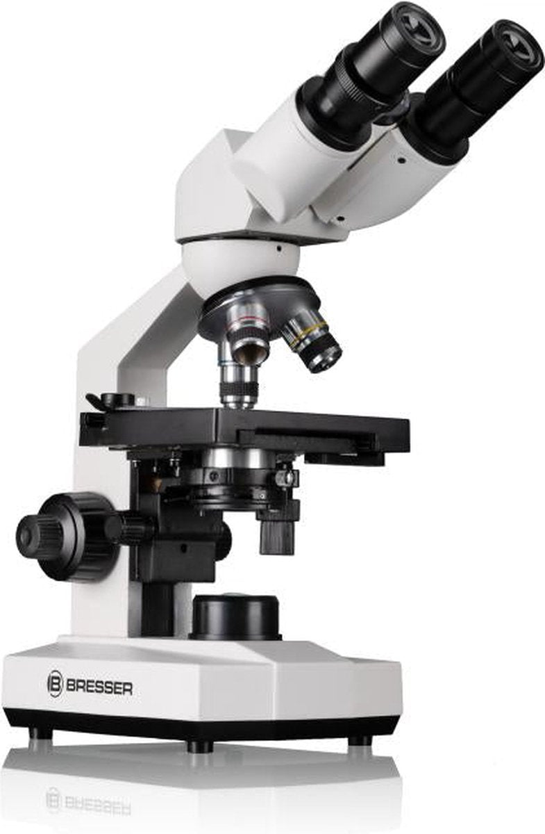 Microscopio binoculare Bresser Erudit Basic 40x-400x – binocolo, illuminazione a LED, custodia adattatore per smartphone – per hobby scolastico