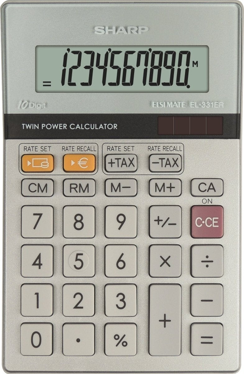 Calculadora Sharp - el331erb - plateada - 10 dígitos - 1 pila LR44 - sh-el331erb