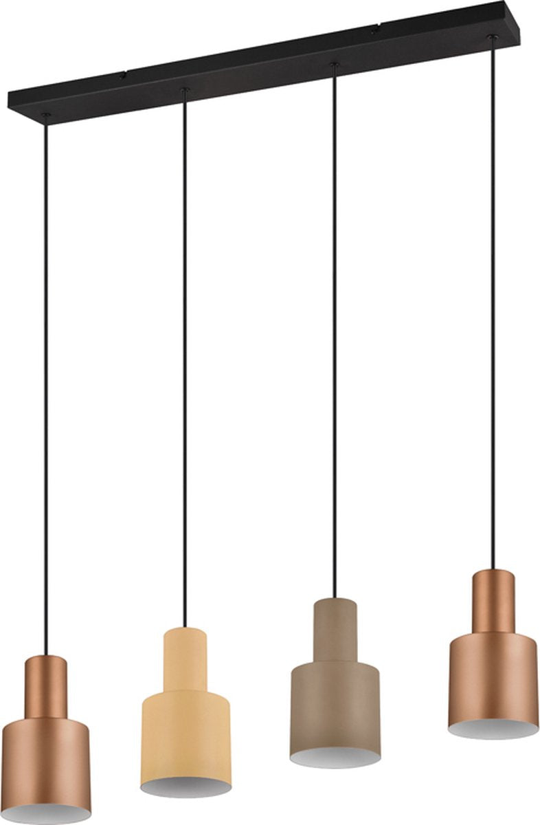 Trio agudo - hanging lamp - multicolour - excl. 4x e27 4w - ceiling mounting - height adjustable