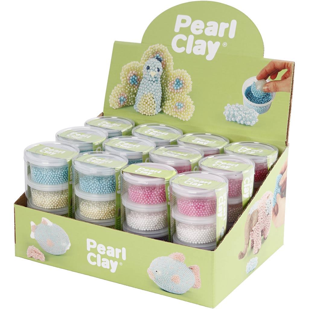 Pearl clay ®, varios colores, 12 juegos 1 caja