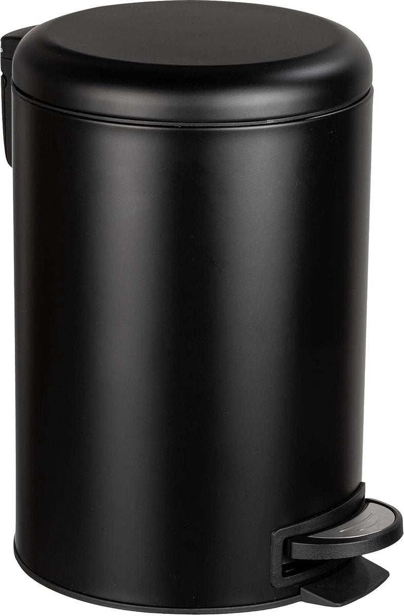 Wenko cubo de basura con pedal leman easy-close 12 litros negro mate - tapa de fácil cierre - cubo de basura - cubo de basura - cubo de basura - cubo de basura