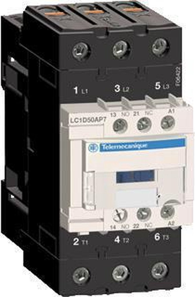 Contactor telemecanico schneider electric 3p ac3 50a lc1d50ap7