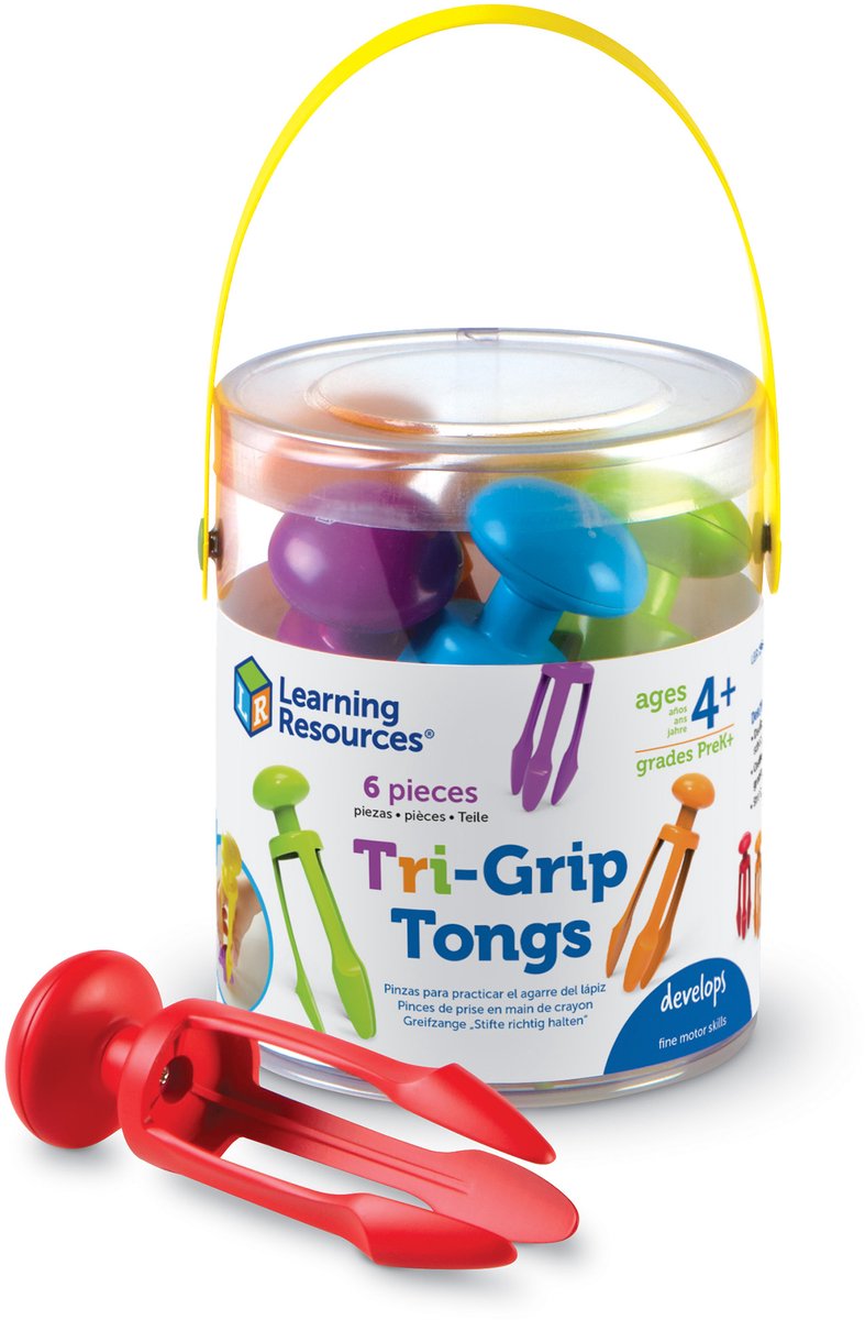 Recursos de aprendizaje pinzas tri-grip (juego de 6) - 3+