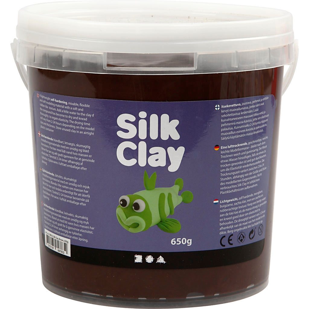 Silk clay ®, marrón, 650 gr 1 cubo