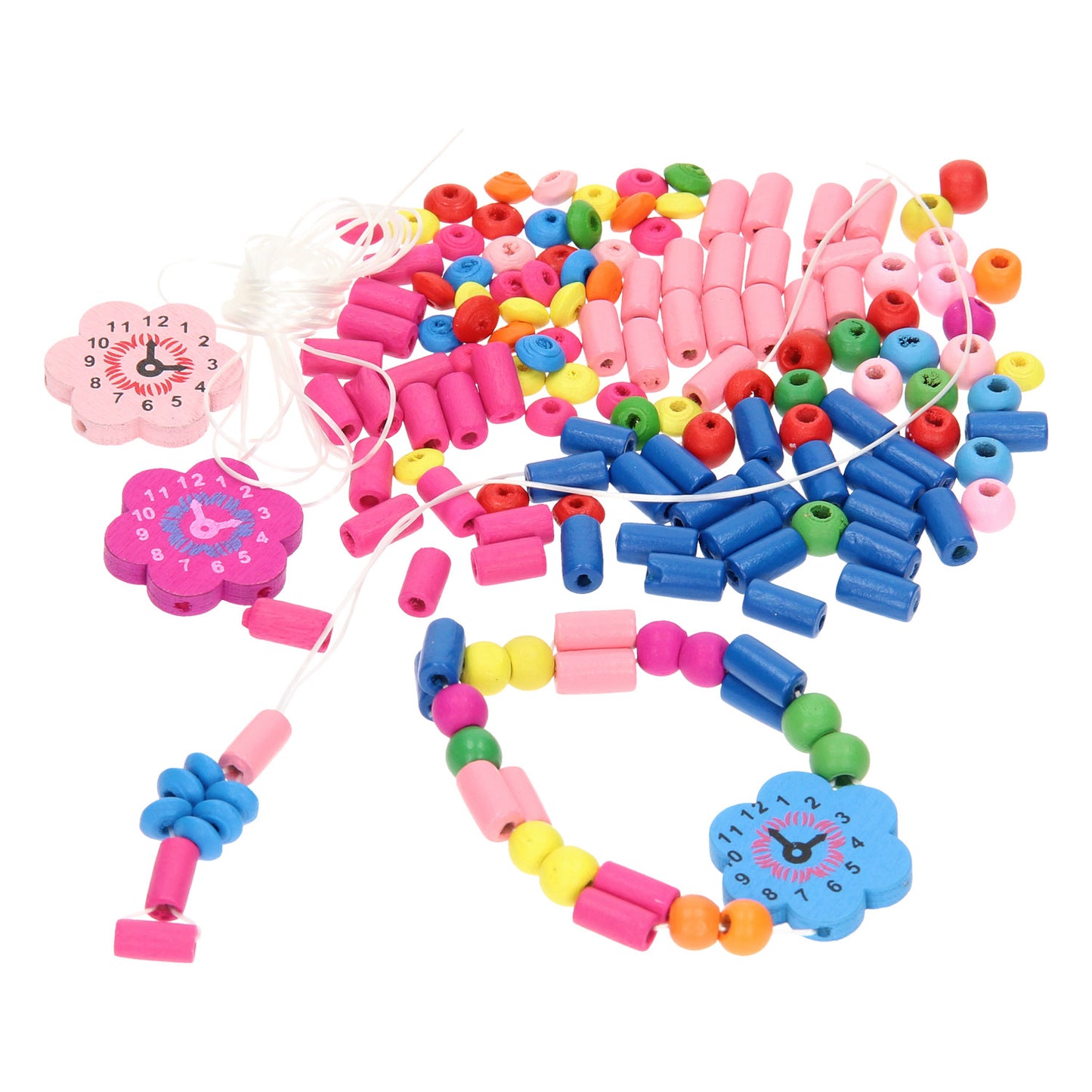 Haz tu propio reloj de cuentas de madera.