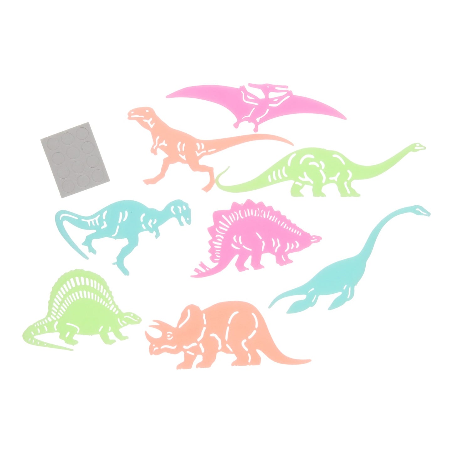 Dinosauri che si illuminano al buio
