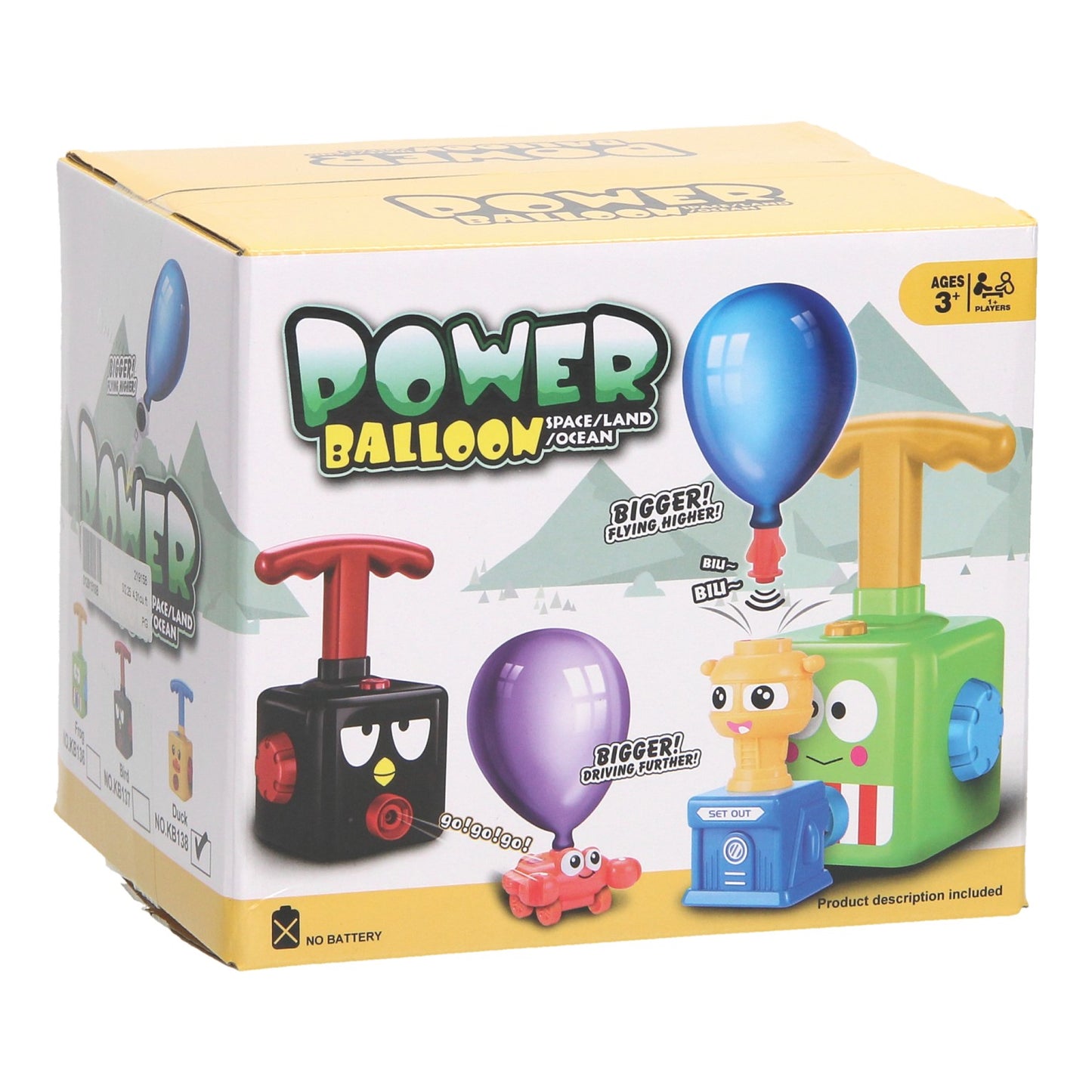 Set da gioco con macchinine a palloncino
