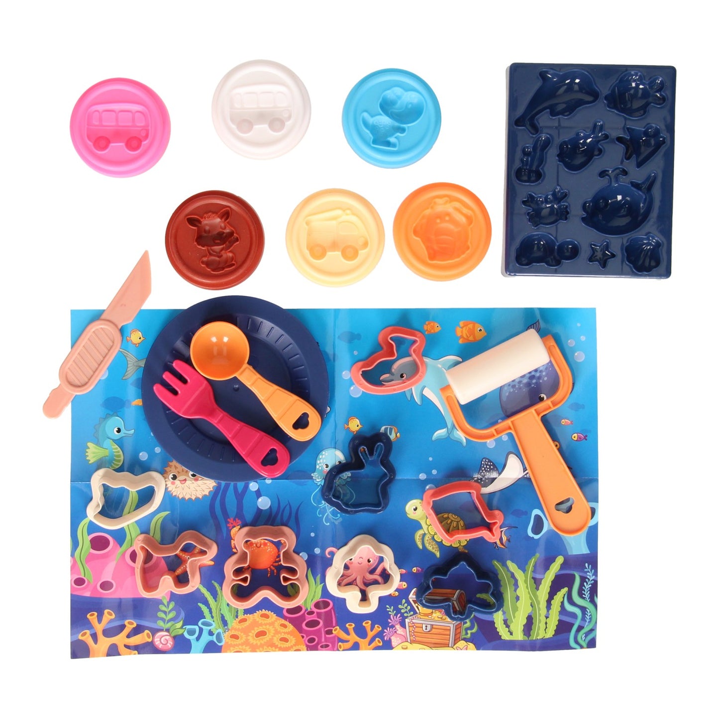 Set di argilla Mondo sottomarino - 6 vasi di terracotta