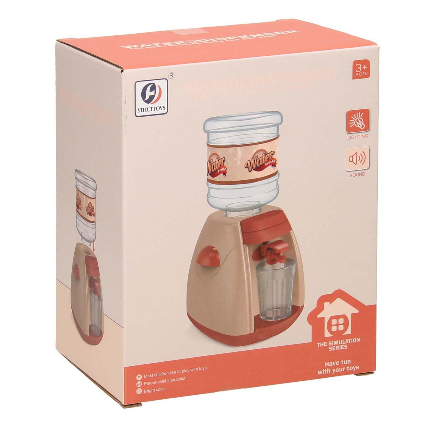 Dispensador de agua con luz y sonido