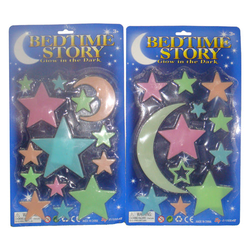 Brilla en la oscuridad, establece el color de la luna y las estrellas.