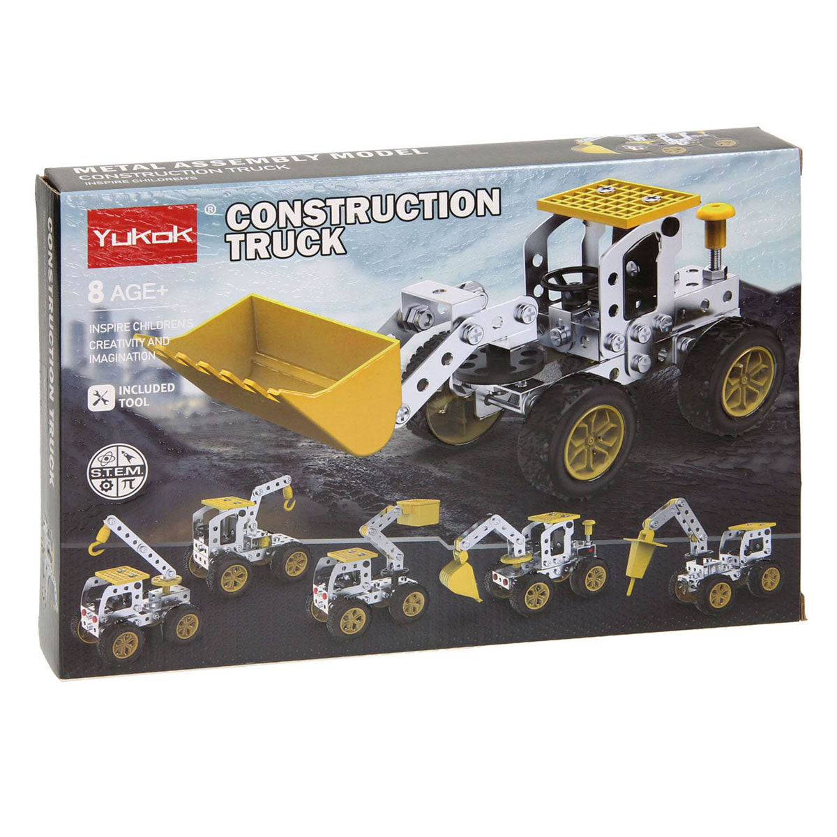 Kit di costruzione in metallo camion con braccio a gancio, 111 pz.