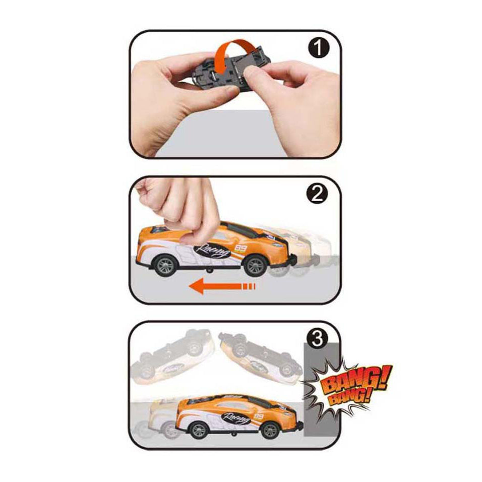 Set tiri indietro per auto da corsa - 4 pezzi.