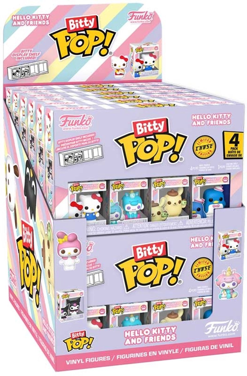 Funko bitty pop sanrio speelgoedfiguren 4-pack verzamelfiguren.