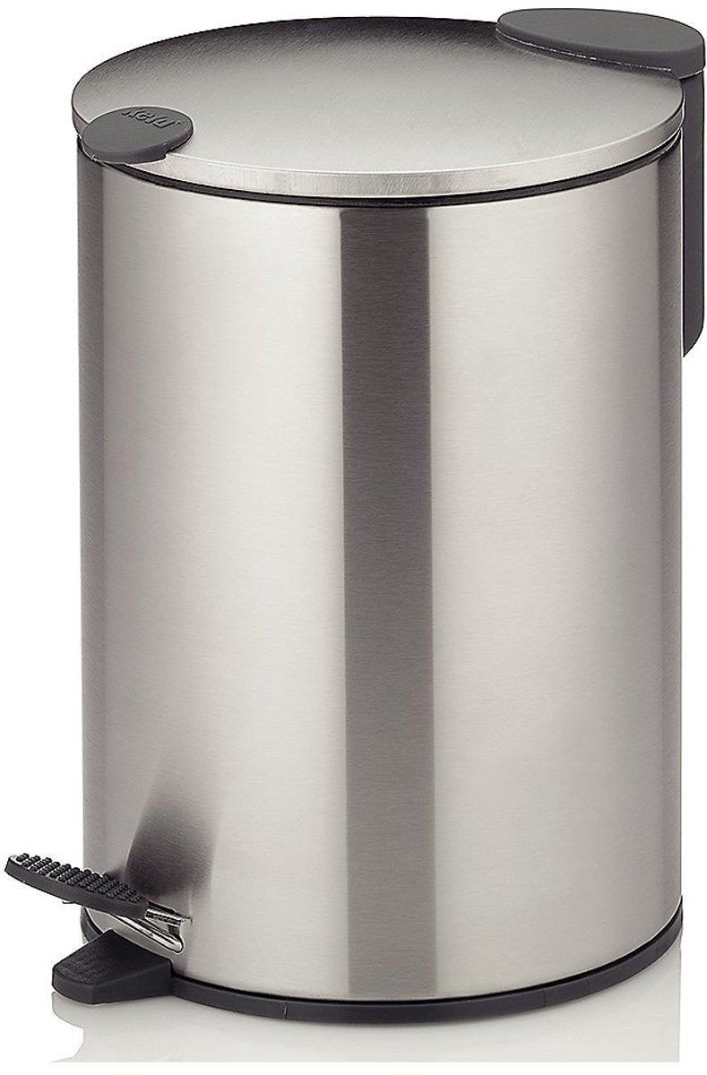 Papelera de pedal Kela, 3 l, plata mate - | mate