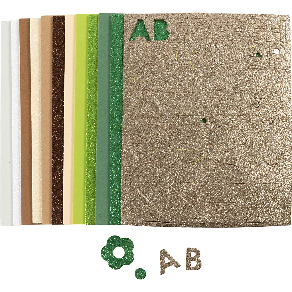Fogli in espanso Creativ company, misura 14x25 cm, spessore 2 mm, colori naturali, 12 fogli 1 scatola