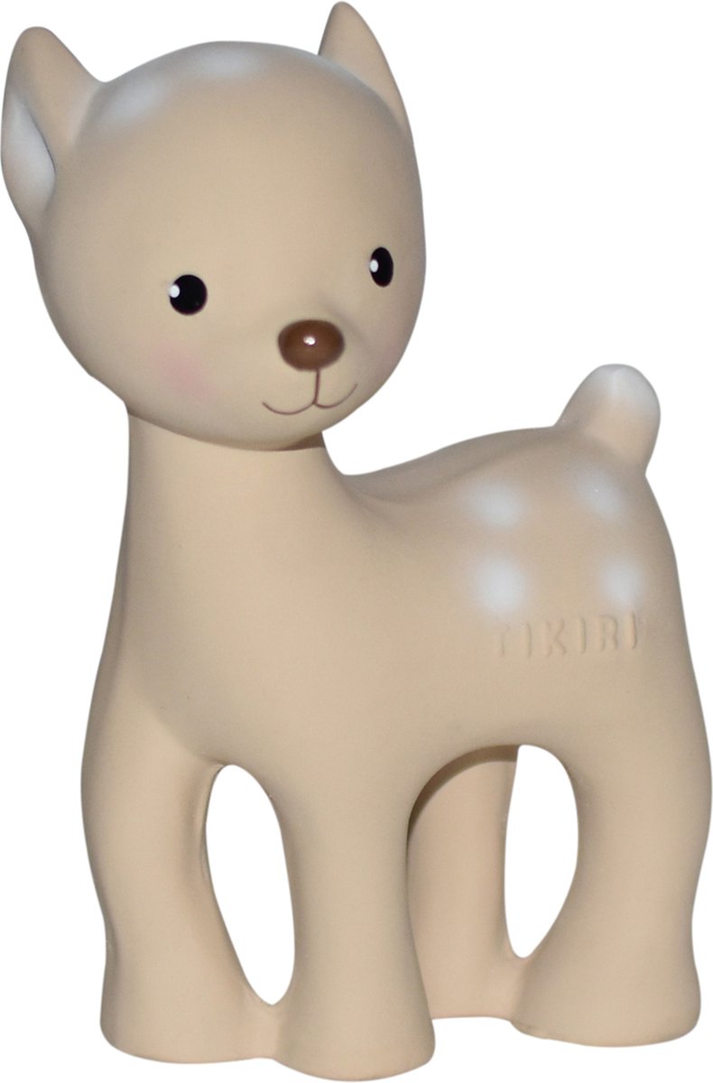 Tikiri il mio primo animale della foresta - cervo - gomma naturale - con campanello - 0 anni