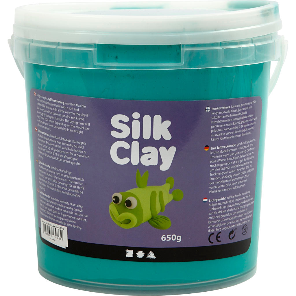 Silk clay ®, verde, 650 gr 1 cubo