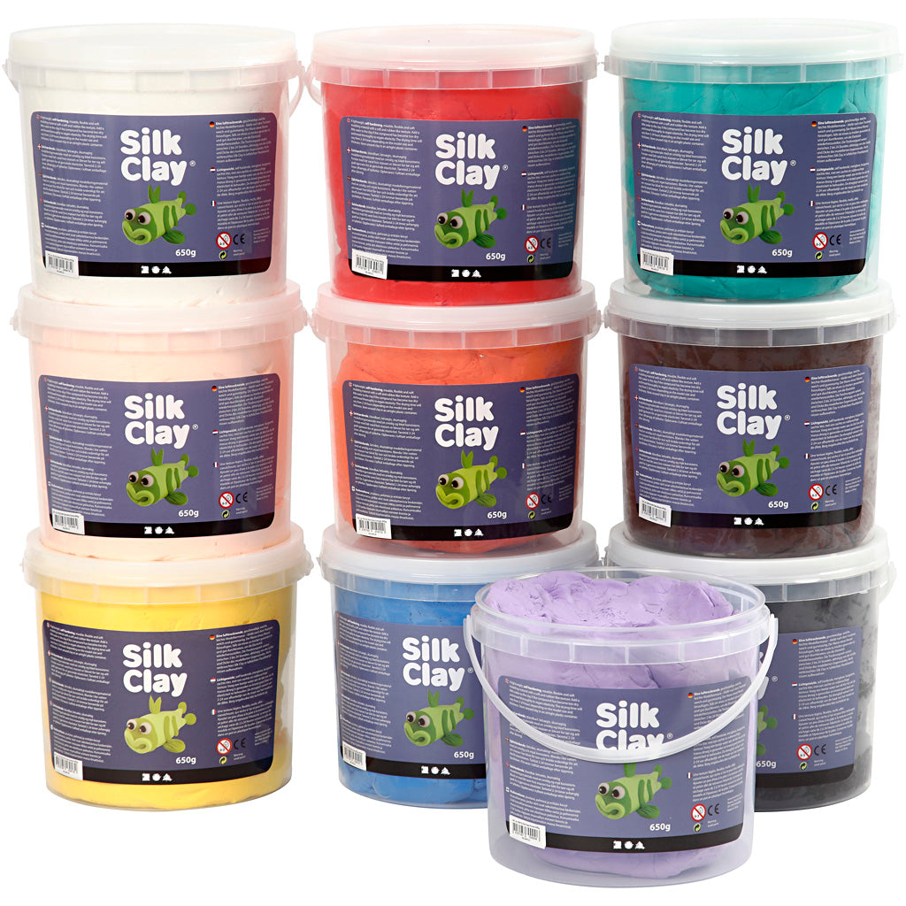 Silk clay ®, varios colores, 10x650 gr 1 caja