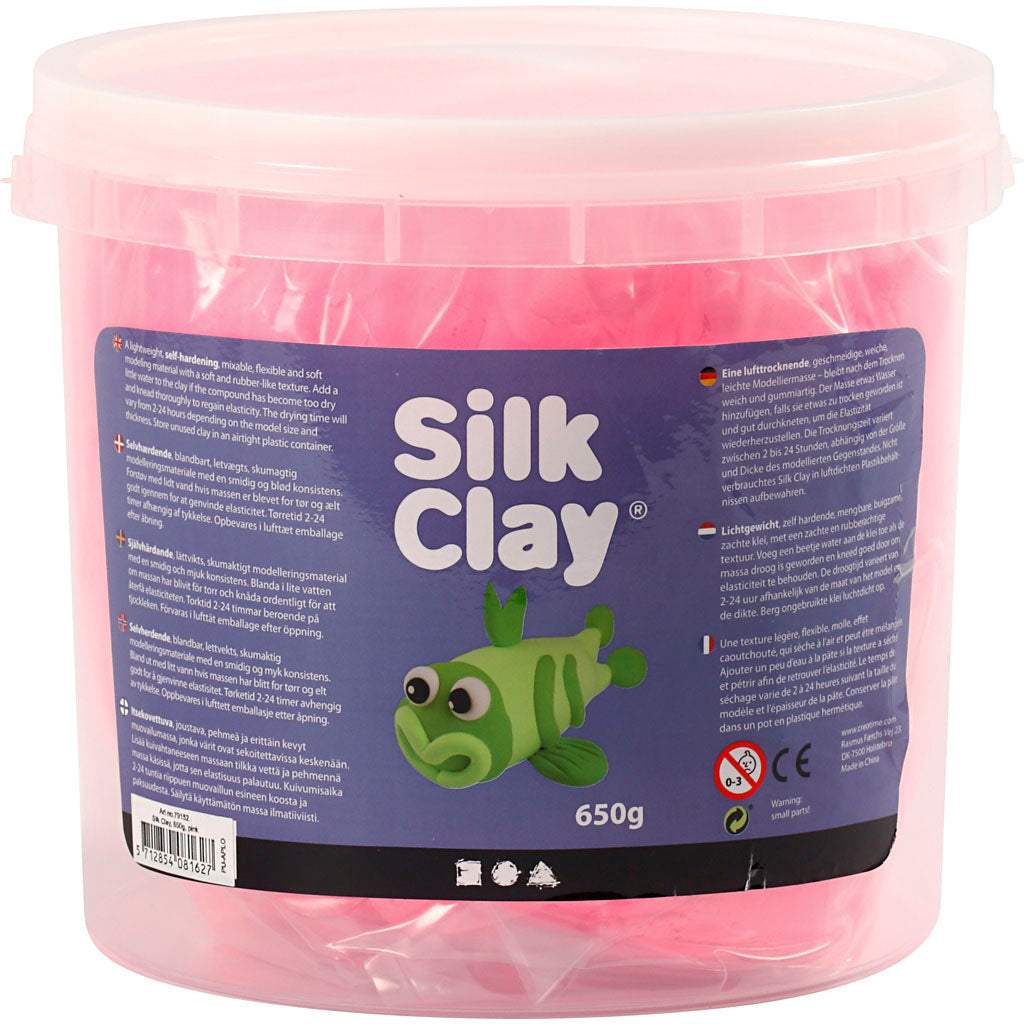 Silk Clay ®, rosa, 650 gr 1 secchiello