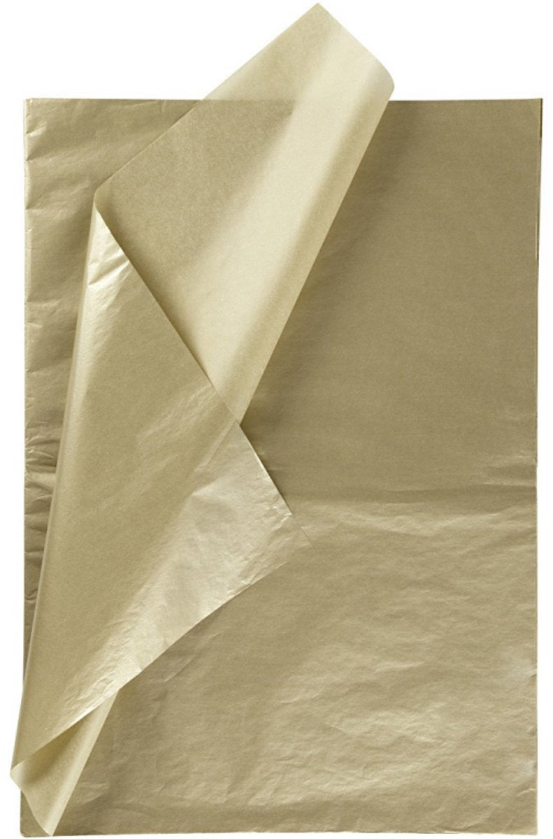 Papel de seda Creativ company, hoja 50x70 cm, 17 gr, dorado, 25 hojas 1 caja