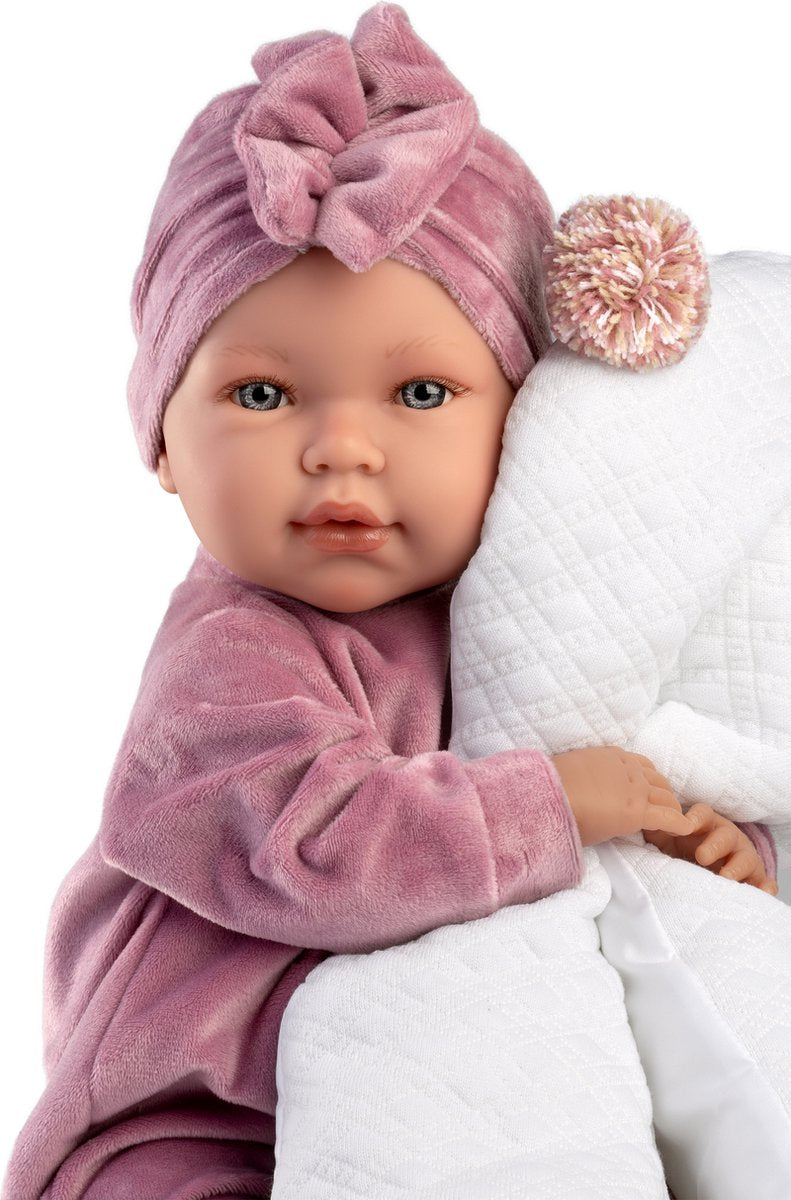 Llorens muñeco llorando mimi rosa con turbante y sonido 42 cm