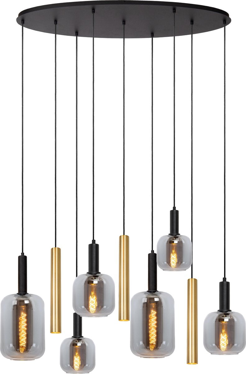 Lucide joanet - lampada a sospensione - 2xe27 - ottone