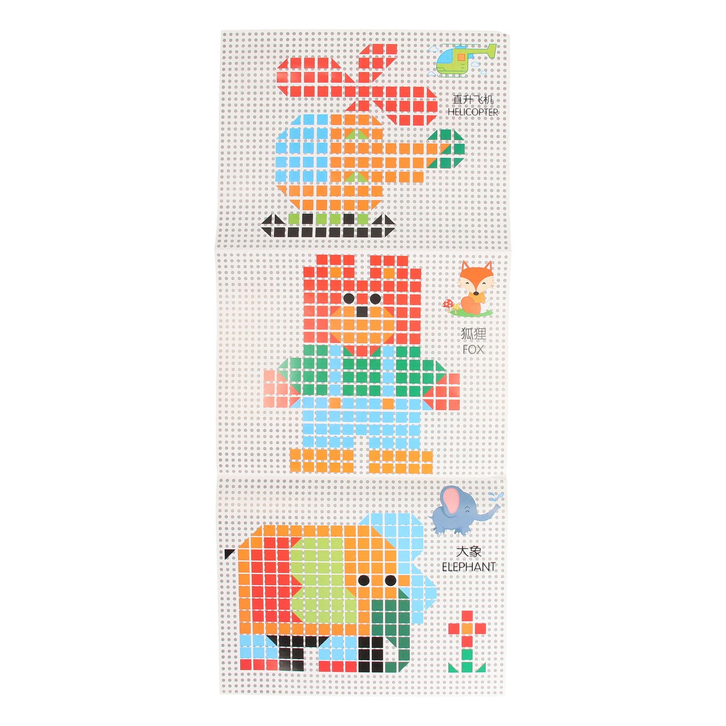 Inserte el mosaico en el estuche de almacenamiento.