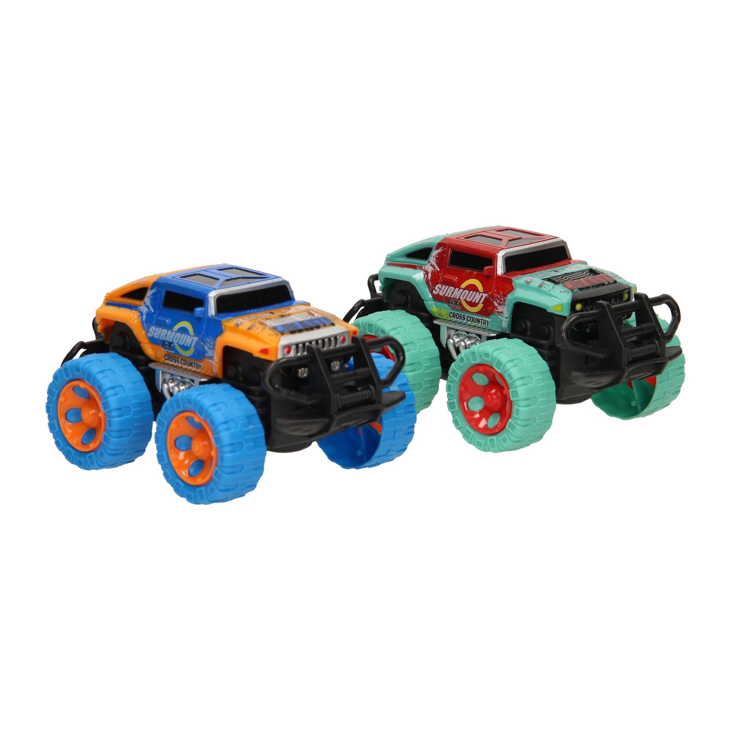 Color del dúo de coches monstruo