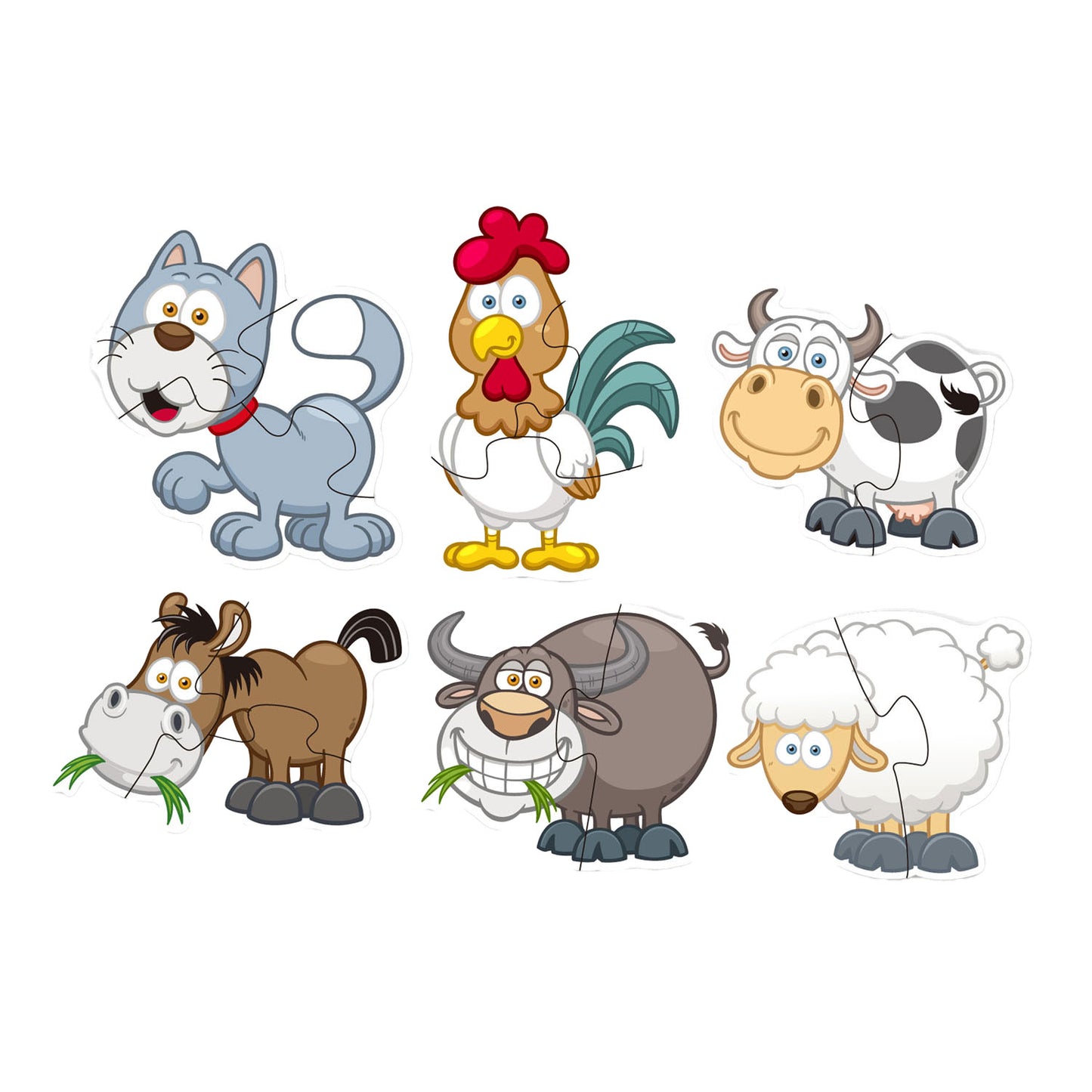 Fattoria puzzle abbinata, 6 pz.