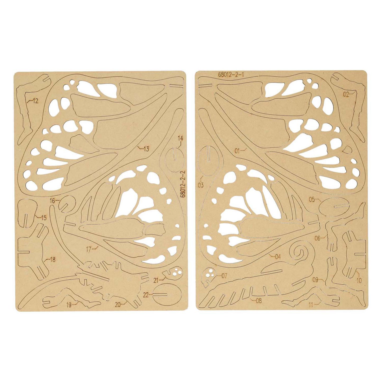 Kit di costruzione in legno farfalla 3D