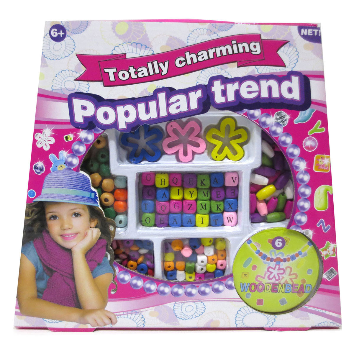 Conjunto de joyas de cuentas de madera