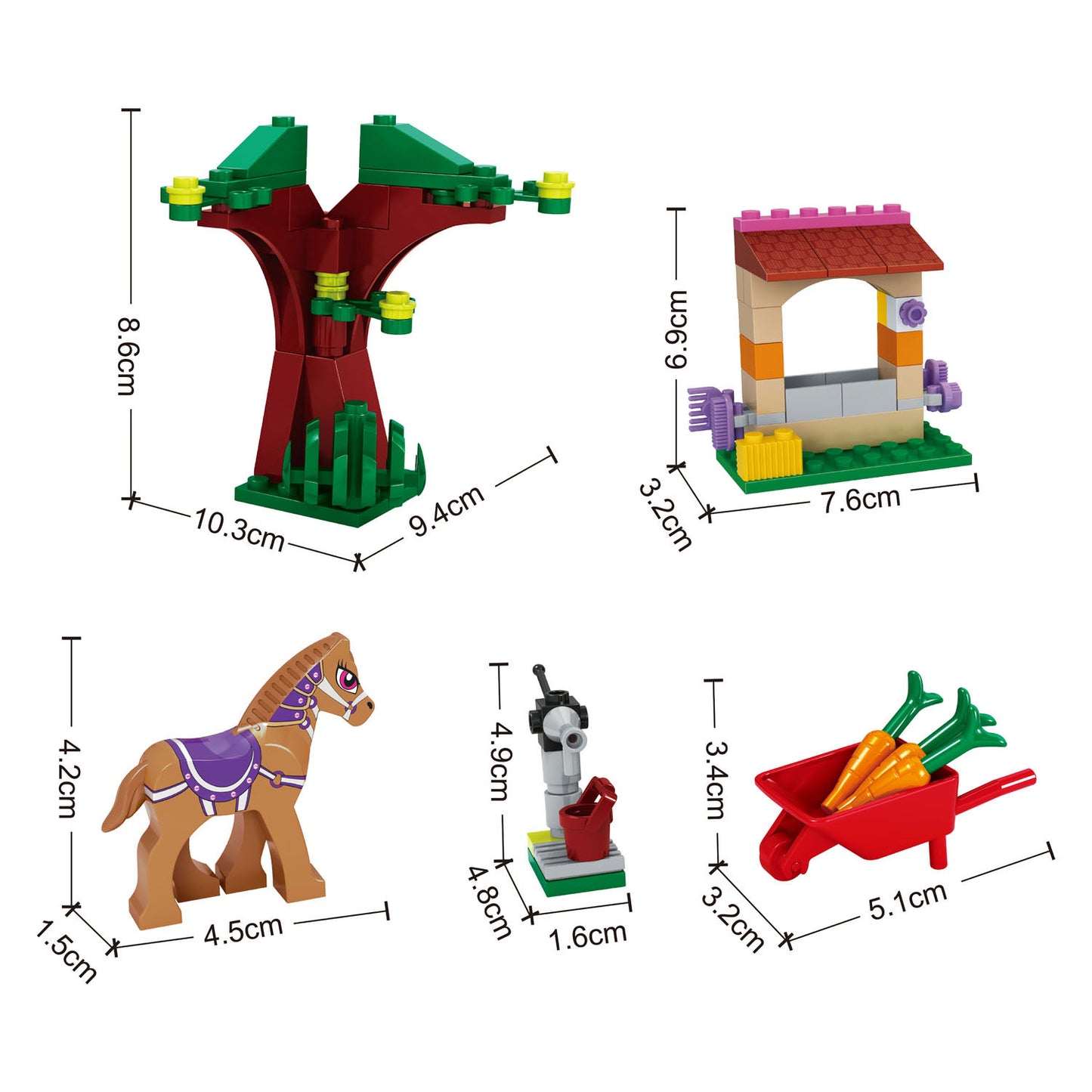 Set de construcción de granja de ponis - 79 piezas.