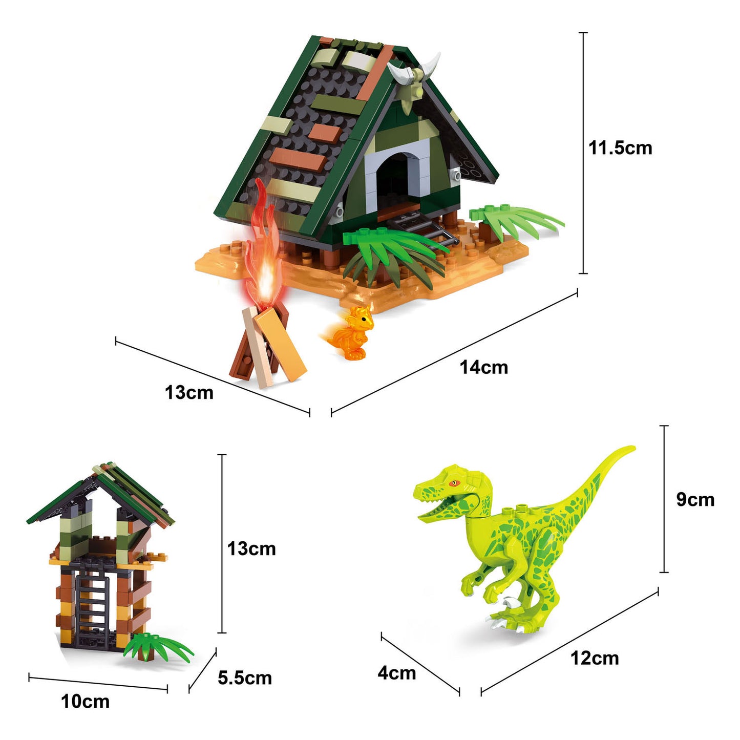 Set da costruzione recinto per dinosauri - 252 pezzi.