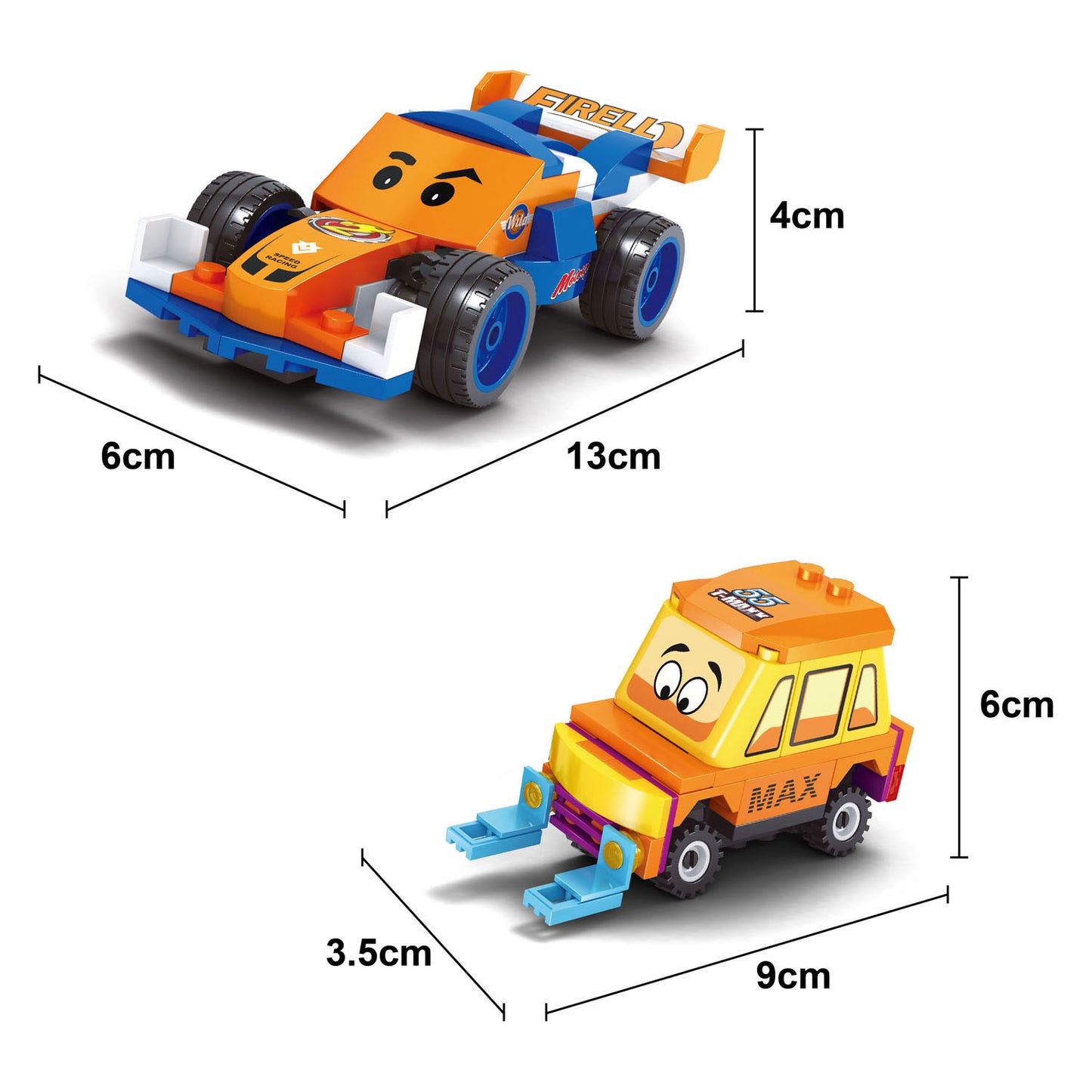 Set per la costruzione di automobili - 155 pezzi.
