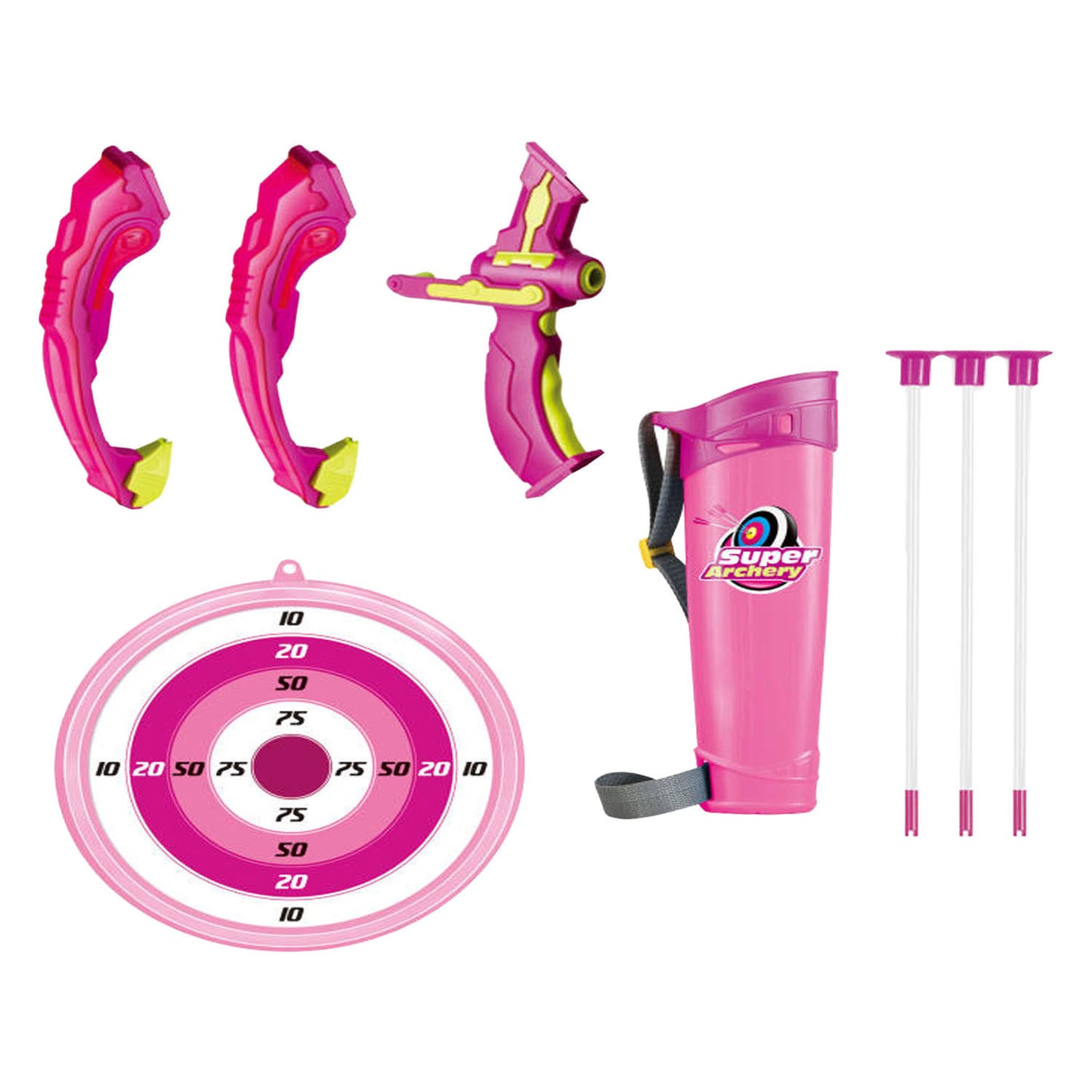 Set arco e frecce in rosa chiaro