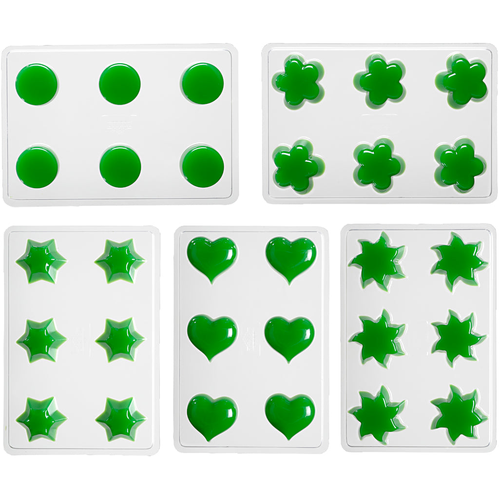 Creative Company Floating Candles Feat Form, Flower, Heart, Sun, Ster, Round, 1 Set