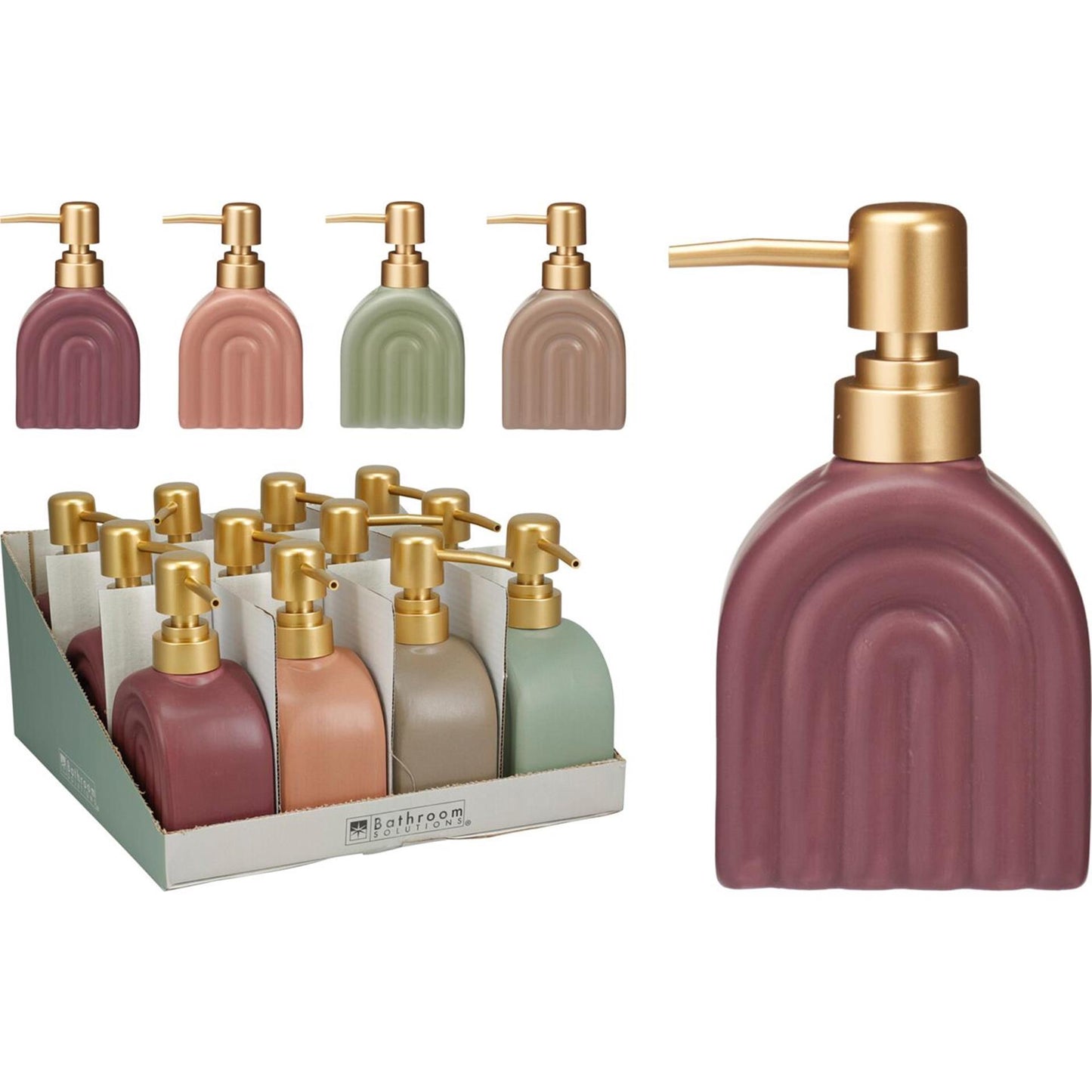 Dosatore di sapone per lo styling domestico in terracotta